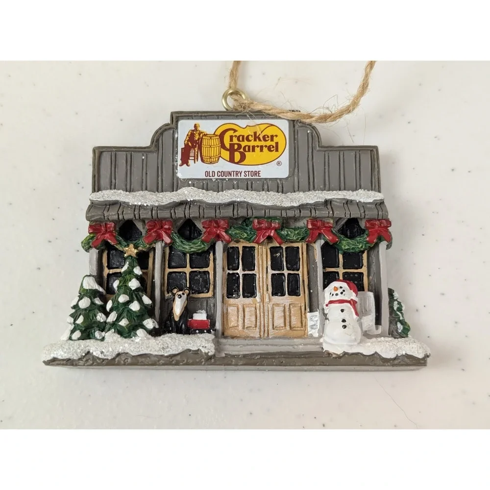Cracker Barrel Ornament Set Peg Game + 2025 Old Country Store Porch Christmas